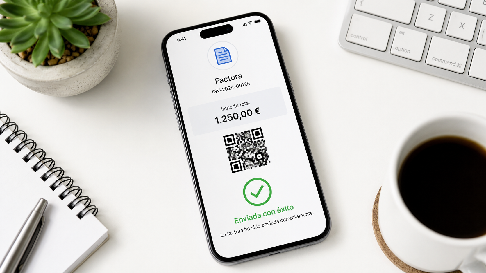 Factura enviada a la AEAT desde módulo Verifactu PrestaShop